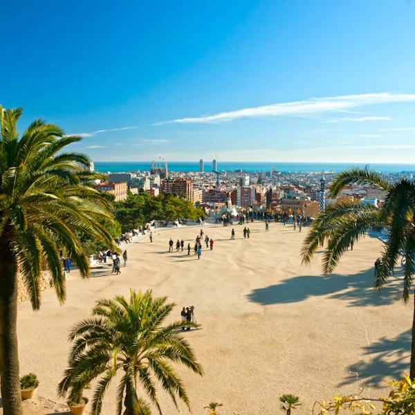 Vista de la playa en Barcelona